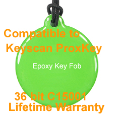 Proximity Epoxy Key Fob Keyscan C15001 36bit Format Compatible with Keyscan ProxKey PSK-3-H
